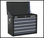 Sealey AP35TBCOMBO Tool Chest Combination 16 Drawer with Ball-Bearing Slides - Black/Grey & 468pc Tool Kit