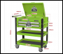 Sealey AP760MHV Heavy-Duty Mobile Tool & Parts Trolley 2 Drawers & Lockable Top - Green