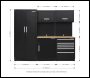 Sealey APMSCOMBO1W Premier™ Storage System with Hardwood Worktop 2.48m