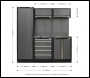 Sealey APMSSTACK02SS Superline PRO® Storage System with Stainless Worktop 2.0m