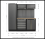 Sealey APMSSTACK02W Superline PRO® Storage System with Wood Worktop 2.0m