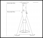 Sealey AS3 Premier Axle Stands (Pair) 3 Tonne Capacity per Stand - White