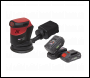 Sealey CP20VOSKIT SV20 Series 125mm Cordless Orbital Palm Sander 20V - 2 Batteries