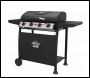 Sealey DG15 Dellonda 4 Burner Gas BBQ Grill with Piezo Ignition & Thermometer