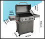 Sealey DG17 Dellonda 4+1 Burner Deluxe Gas BBQ Grill with Piezo Ignition & Thermometer - Stainless Steel