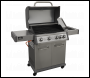 Sealey DG17 Dellonda 4+1 Burner Deluxe Gas BBQ Grill with Piezo Ignition & Thermometer - Stainless Steel