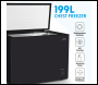 Sealey DH151 Baridi Freestanding Chest Freezer 199L Capacity - Black