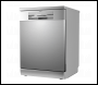 Sealey DH167 Baridi Regular Sized Freestanding Dishwasher 60cm Wide 14 Place Settings - Silver