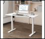 Sealey DH67 Dellonda Single Motor Ultra-Quiet Adjustable-Height Electric Sit/Stand Desk - White Desktop