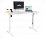 Sealey DH67 Dellonda Single Motor Ultra-Quiet Adjustable-Height Electric Sit/Stand Desk - White Desktop