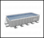 Sealey DL150 Dellonda Deluxe Steel Frame Rectangular Swimming Pool with Step Ladder & Filter Pump 21ft