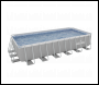 Sealey DL151 Dellonda Deluxe Steel Frame Rectangular Swimming Pool with Step Ladder & Filter Pump 25ft