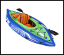 Sealey DL154 Dellonda Inflatable One-Person Kayak/Canoe Set with Pump, Carry Bag & Aluminium Oar - Blue/Green