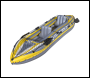 Sealey DL155 Dellonda Inflatable 2-Person Kayak/Canoe Set with Pump, Carry Bag & 2 Oars - Blue/Yellow/White