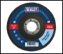 Sealey FD115120 Flap Disc Zirconium Ø115mm Ø22mm Bore 120Grit