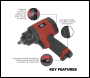 Sealey GSA6000 Generation Composite Twin Hammer Air Impact Wrench 3/8 inch Sq Drive