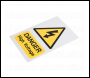 Sealey HVSA4 High Voltage Warning Sign 200 x 300mm