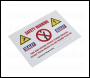 Sealey HYBRIDSIGN Hybrid/Electric Vehicle Warning Sign