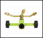 Sealey JS2032 3-Arm Brass Sprinkler with Metal Wheeled Base