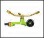 Sealey JS2032 3-Arm Brass Sprinkler with Metal Wheeled Base