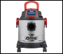 Sealey PC195SD 20L Vacuum Cleaner Wet & Dry Stainless Steel Drum 1200W/230V