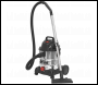 Sealey PC200SD Industrial Vacuum Cleaner Wet & Dry Stainless Drum 20L 1250W/230V