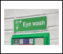 Sealey SS58V10 Worksafe® Eye Wash Safety Sign, Self-Adhesive Vinyl - Pack of 10