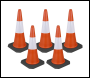 Sealey TFC05 Traffic Cone 75cm - Pack of 5