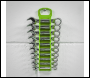 Sealey WR10HV Premier Spanner Rack Capacity 10 Stubby Spanners - Hi-Vis Green