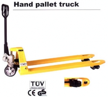 TUV Nylon Wheel Pallet Truck 1500Kg Extra Long