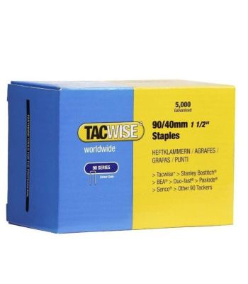 Tacwise Type 90/35mm Galvanised Narrow Crown Staples, Box of 5000 - Code 0310