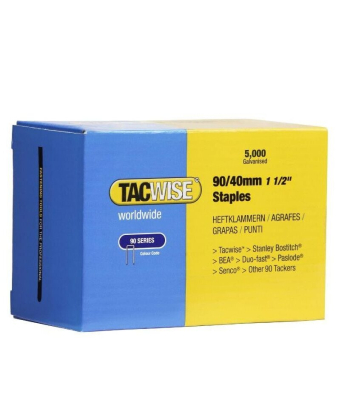 Tacwise Type 90/40mm Narrow Crown Staples, Box of 5000 - Code 0311