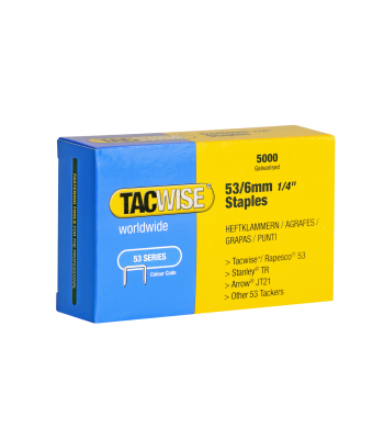 Tacwise Type 53/6mm Heavy Duty Galvanised Staples, Box of 5000 - Code 0331