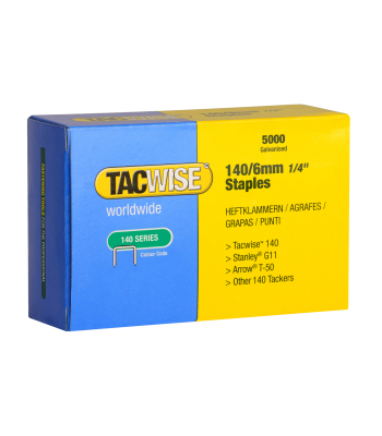 Tacwise Type 140/6mm Galvanised Staples, Box of 5000 - Code 0340