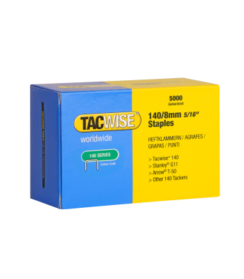 Tacwise Type 140/8mm Galvanised Staples, Box of 5000 - Code 0341