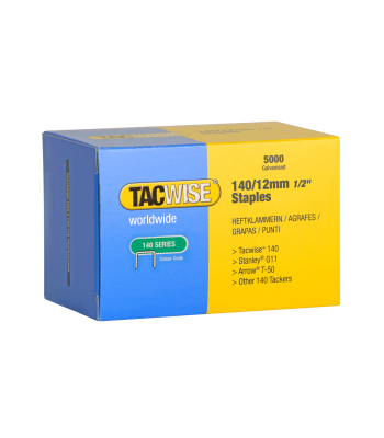 Tacwise Type 140/12mm Galvanised Staples, Box of 5000 - Code 0343