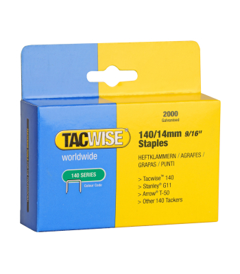 Tacwise Type 140/14mm Galvanised Staples, Box of 2000 - Code 0349