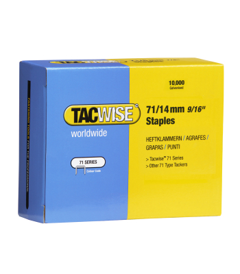 Tacwise Type 71/14mm Galvanised Staples, Box of 10,000 - Code 0371