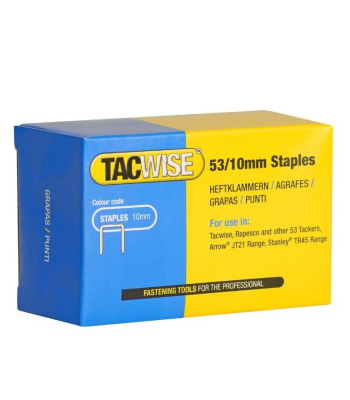 Tacwise Type 53/10mm Galvanised Staples, Box of 5000 - Code 0431