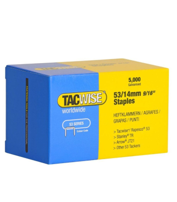 Tacwise Type 53/14mm Galvanised Staples, Box of 5000 - Code 0452