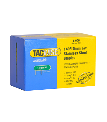 Tacwise Type 140/10mm Stainless Steel Staples, Box of 5000 - Code 0477