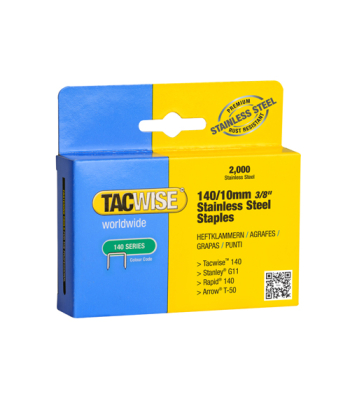 Tacwise Type 140/10mm Stainless Steel Staples, Box of 2000 - Code 1217