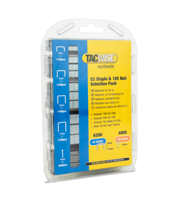 Tacwise Type 53 Staple & 180 Nail Selection Pack, Various Sizes, Pack of 6200 Staples and 4000 Nails - Code 1628