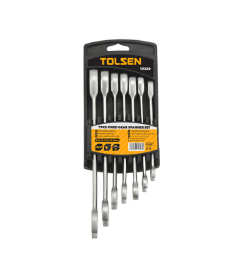 Tolsen Spanner Set Gear Fixed Combination 7pc (8,10,12,13,14,17,19mm) 