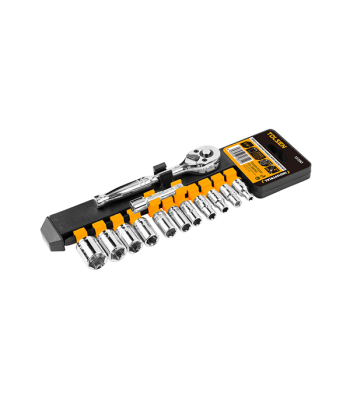 Tolsen 13pcs 1/4 inch  Rachet Handle with Socket Set (Industrial)