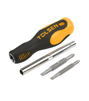 Tolsen Screwdriver 2 Way Ph/Flat 6-in-1 