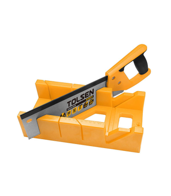 Tolsen Mitre Box Plastic + 300mm Back Saw 