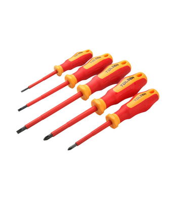 Tolsen Screwdriver Set VDE 5 pc (3x75,4x100,5.5x100,Ph1x80,Phz2x100)