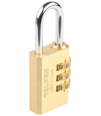 Tolsen Combination Brass Padlock 20mm
 (Industrial)