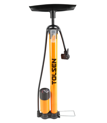 Tolsen Bicycle Floor Pump With Gauge 38x610mm 120PSI